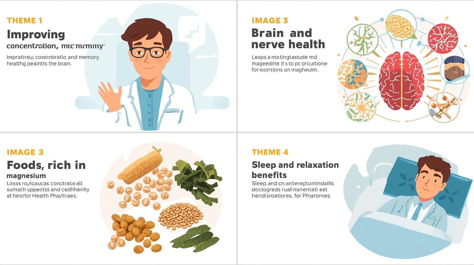 マグネシウムが豊富なナッツ、海藻、豆類のイメージ画像