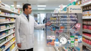 胃薬の効果発現時間と持続時間のイメージ図