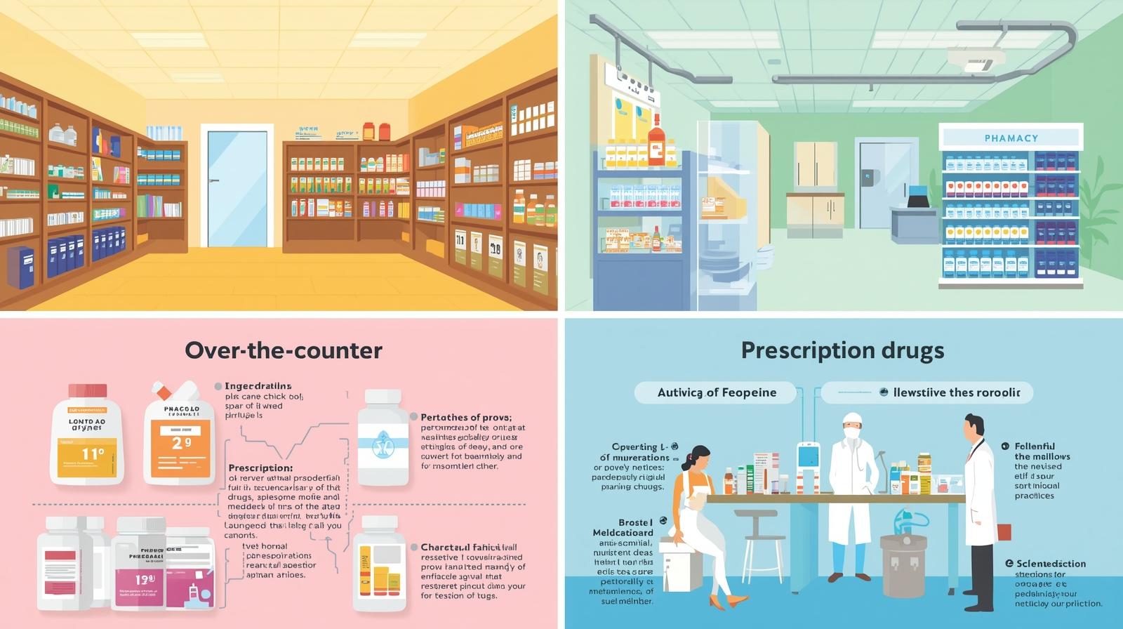 市販薬と処方薬の比較図