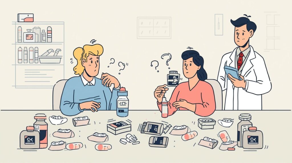 胃薬を2種類同時に飲むことの危険性を伝える画像