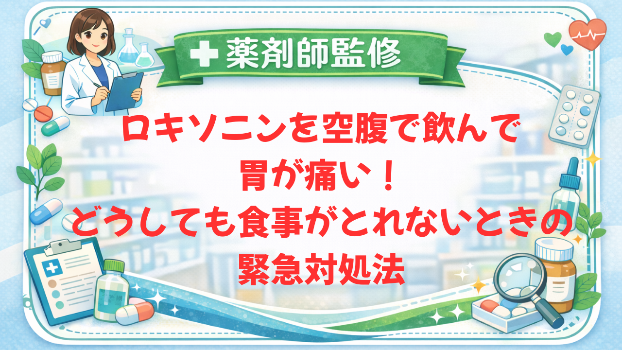 【薬剤師監修】ロキソニンを空腹で飲んで胃が痛い!どうしても食事がとれないときの緊急対処法