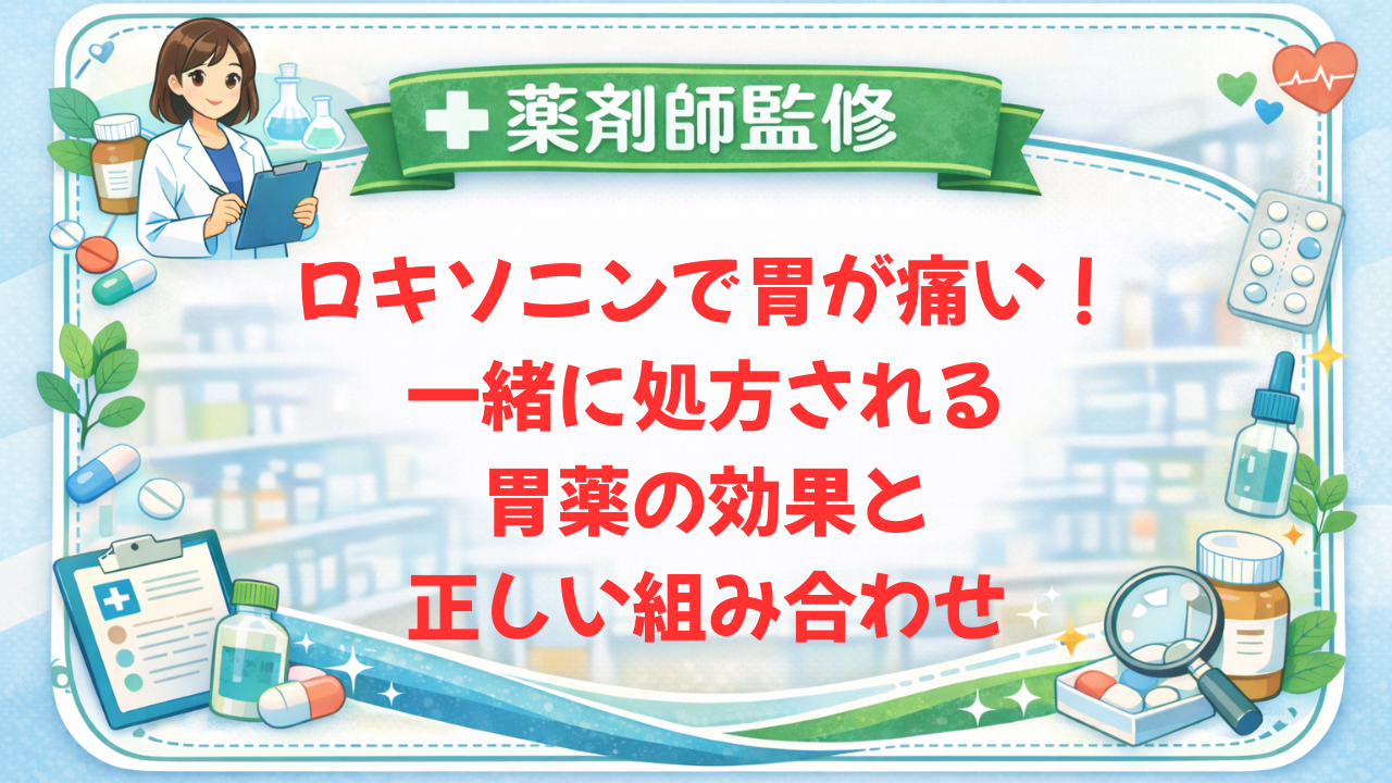 【薬剤師監修】ロキソニンで胃が痛い！一緒に処方される胃薬の効果と正しい組み合わせ