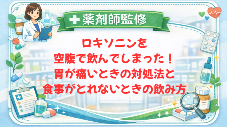 【薬剤師監修】ロキソニンを空腹で飲んでしまった!胃が痛いときの対処法と食事がとれないときの飲み方