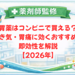 【薬剤師監修】胃薬はコンビニで買える？吐き気・胃痛に効くおすすめと即効性を解説【2026年】