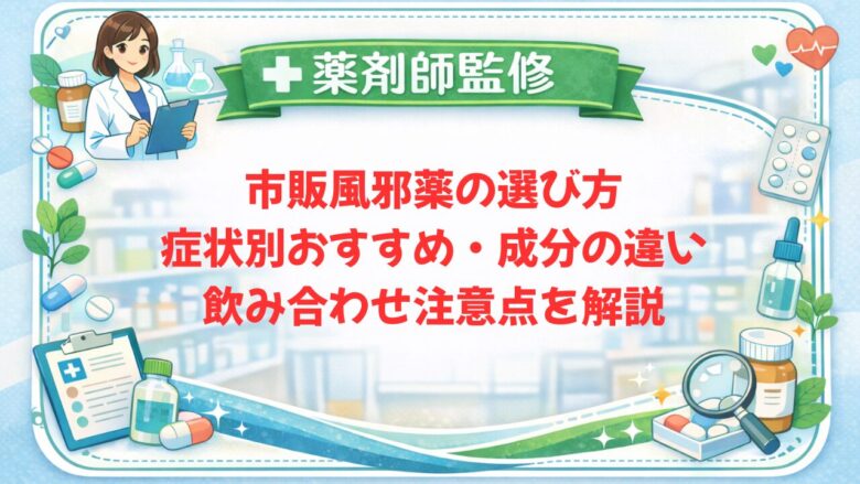 【薬剤師監修】市販風邪薬の選び方｜症状別おすすめ・成分の違い・飲み合わせ注意点を解説