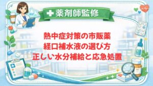 【薬剤師監修】熱中症対策の市販薬・経口補水液の選び方｜正しい水分補給と応急処置