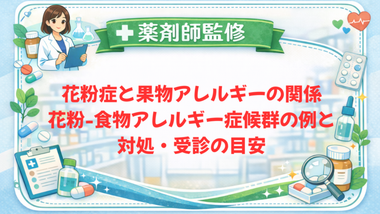 【薬剤師監修】花粉症と果物アレルギーの関係｜花粉-食物アレルギー症候群の例と対処・受診の目安