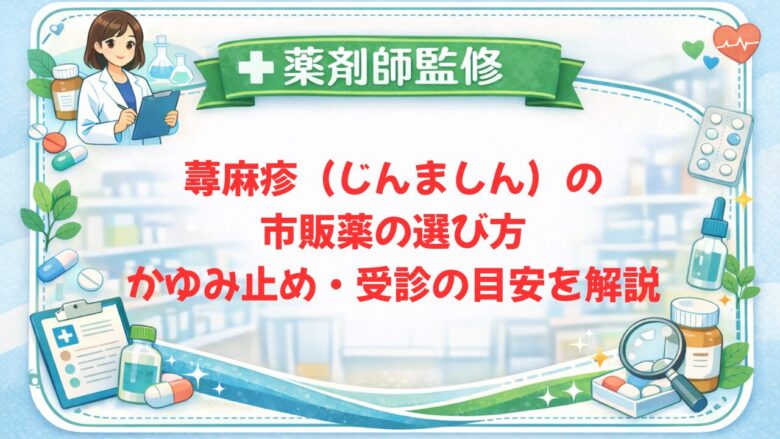 【薬剤師監修】蕁麻疹(じんましん)の市販薬の選び方|かゆみ止め・受診の目安を解説